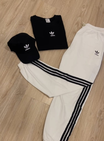 adidas jogger + camiseta + gorra